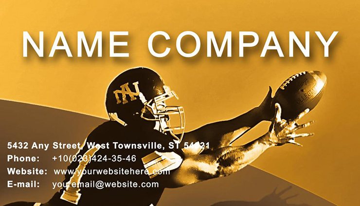 Professional American football Business Card Template