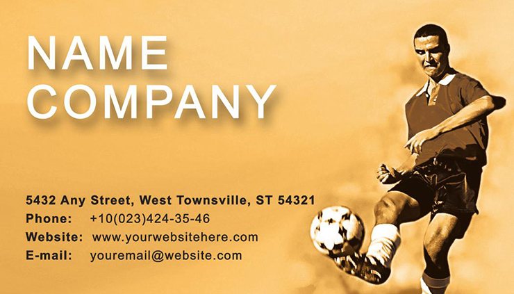 Soccer player Business Card Template