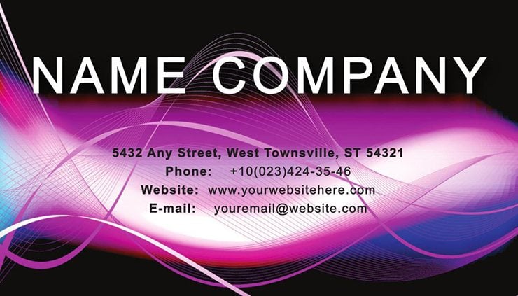 Purple Wave Business Card