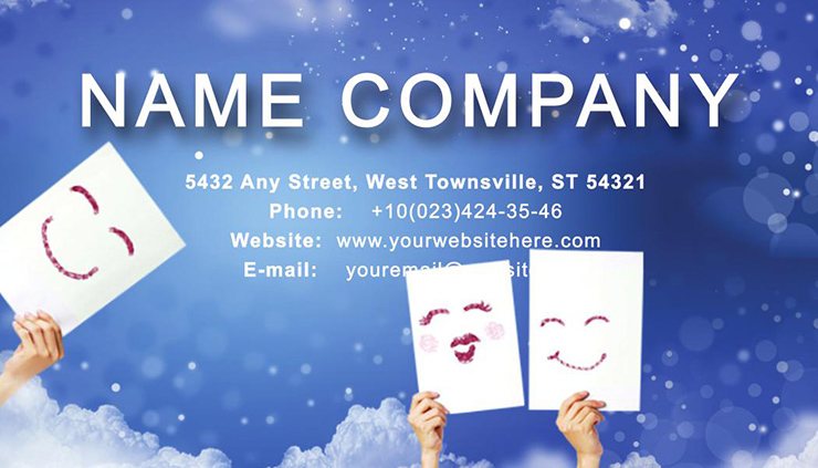 Images of facial Expressions Business Card Template
