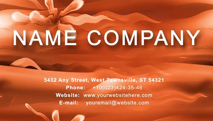 Flowers in the red Fire Business Card Template