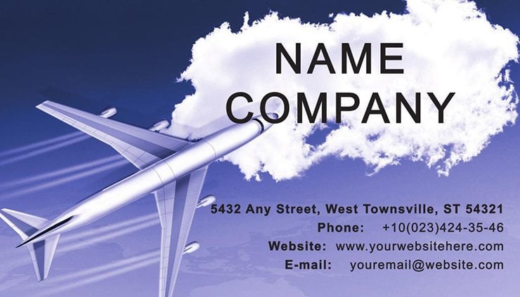 Airlines Business Card Template