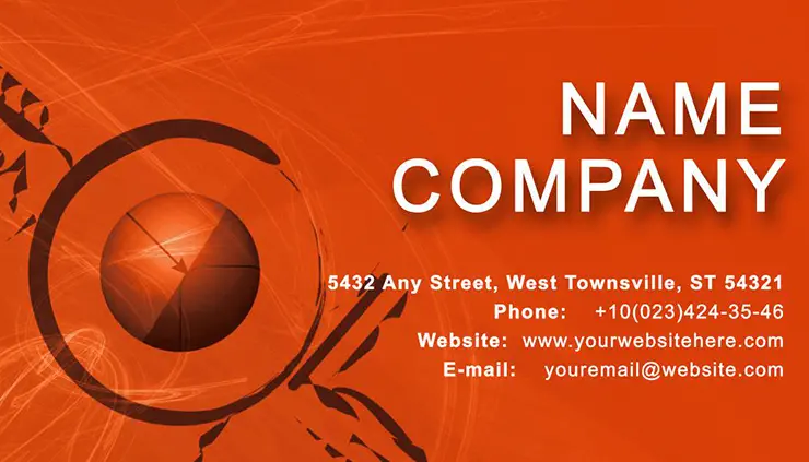 Pie Chart on an Orange Background Business Card