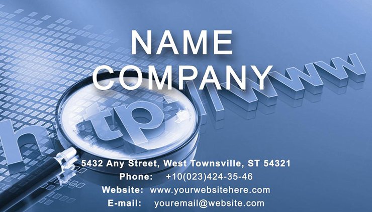 Search Engines Business Cards Templates