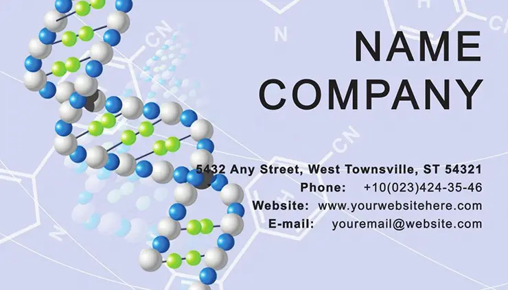Structure Platinated DNA Business Cards Templates