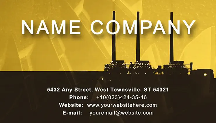 Factory Business Cards Template - Download and Customize