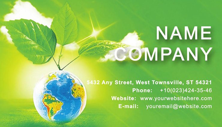 Eco - Earth Business Cards Templates