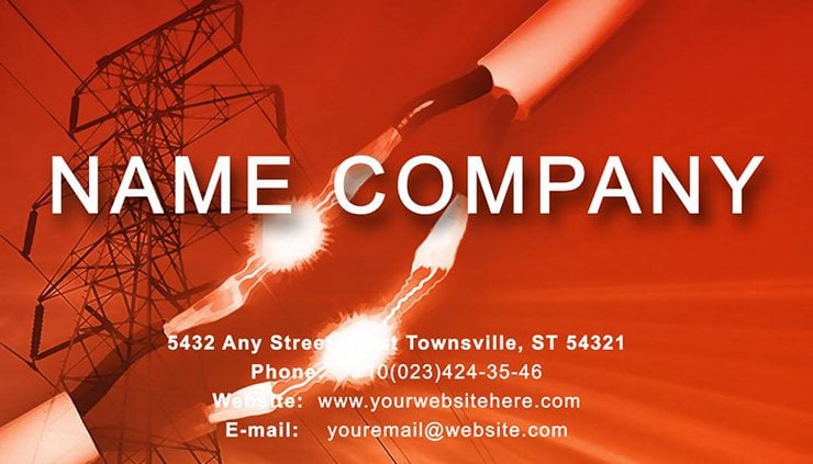 Electricity and Cable Business Cards Templates