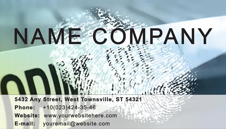 Crime Scene Business Card Template, Design for printing