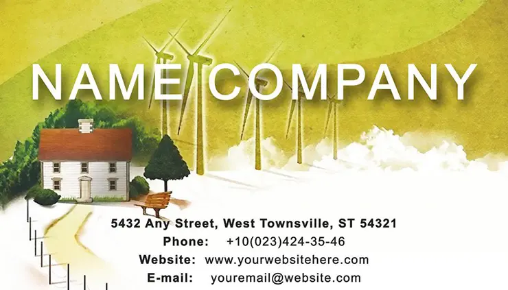 Eco Alternative Electricity Business Card Template