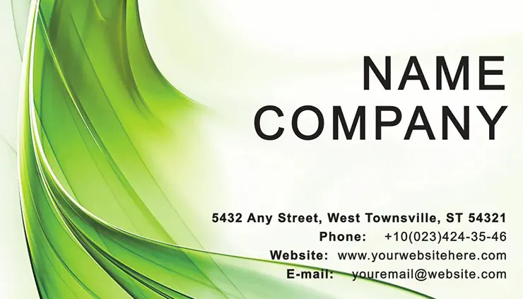 Green Curtain Business Cards Templates