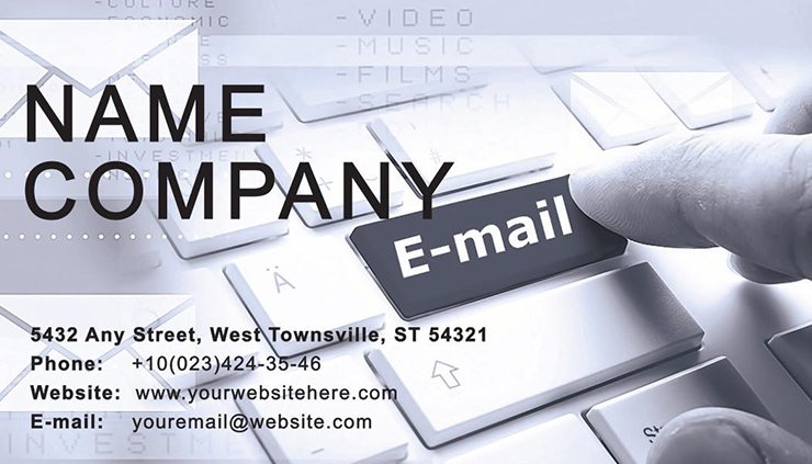 Sending Email Business Card template