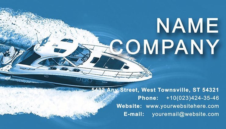 High-speed Motor Yachts Business Cards