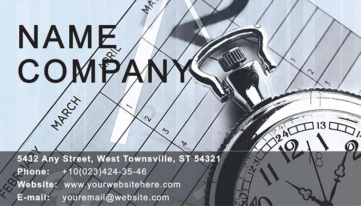Time Concept Business Card Template - Download and Print | Design Background