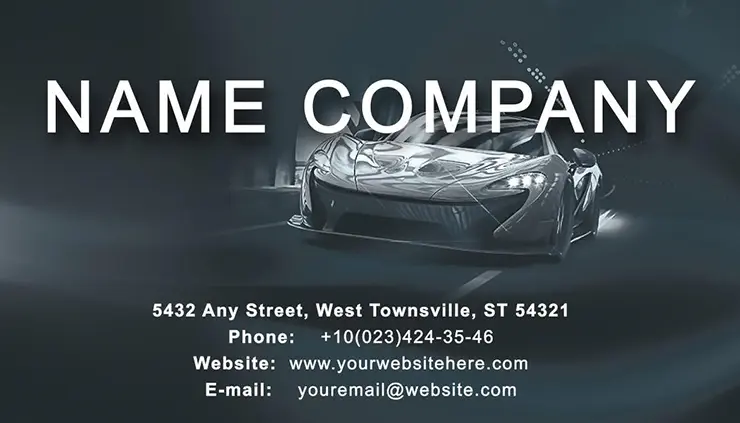 Test Drive Experience with Our Sleek Car Business Card Template Design - Download Now