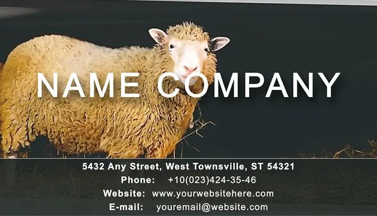 Sheep in Corral Business Card | Download Template