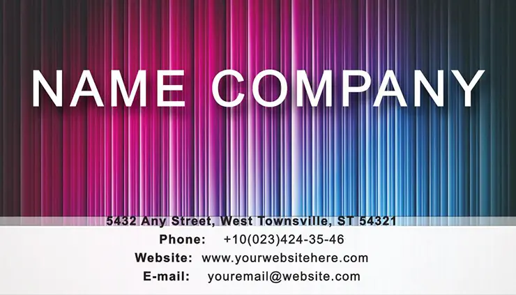 Rainbow Fiction Background Business Card Template - Download
