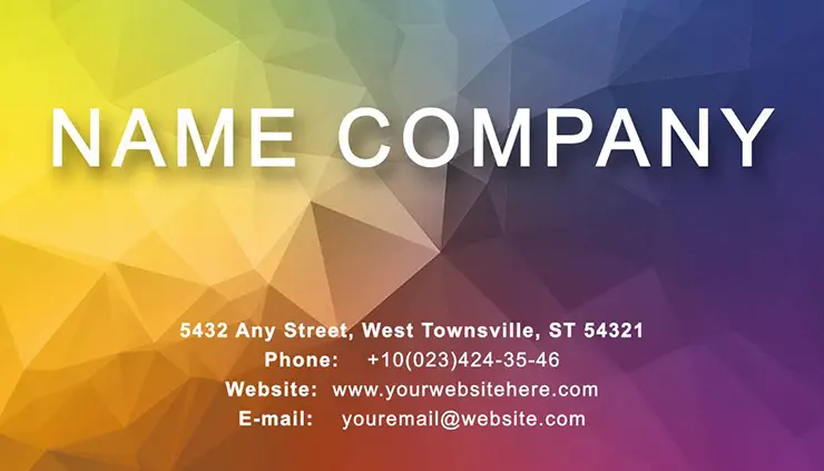 Color Effect Business Card Template
