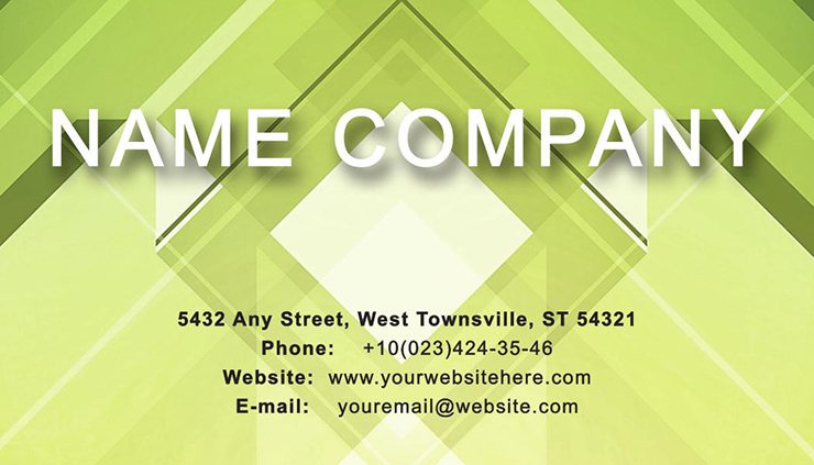 Background with Rhombus Business Card Templates