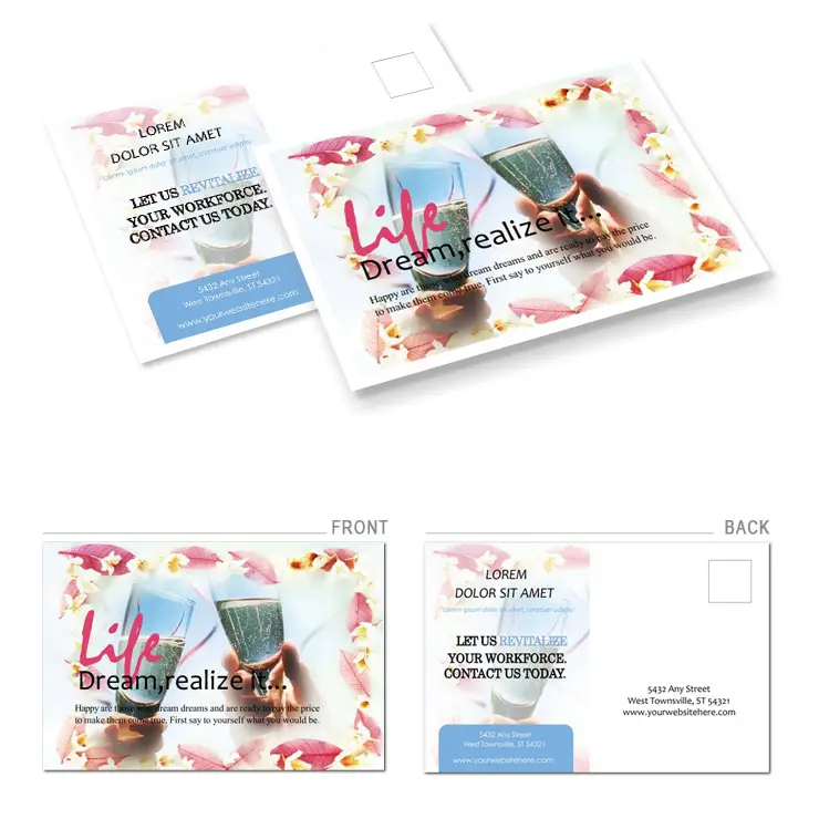 Congratulations to newlyweds Postcards template