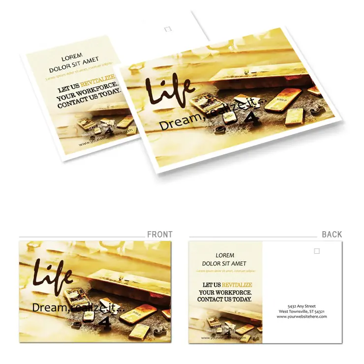 Gold reserves Postcards template