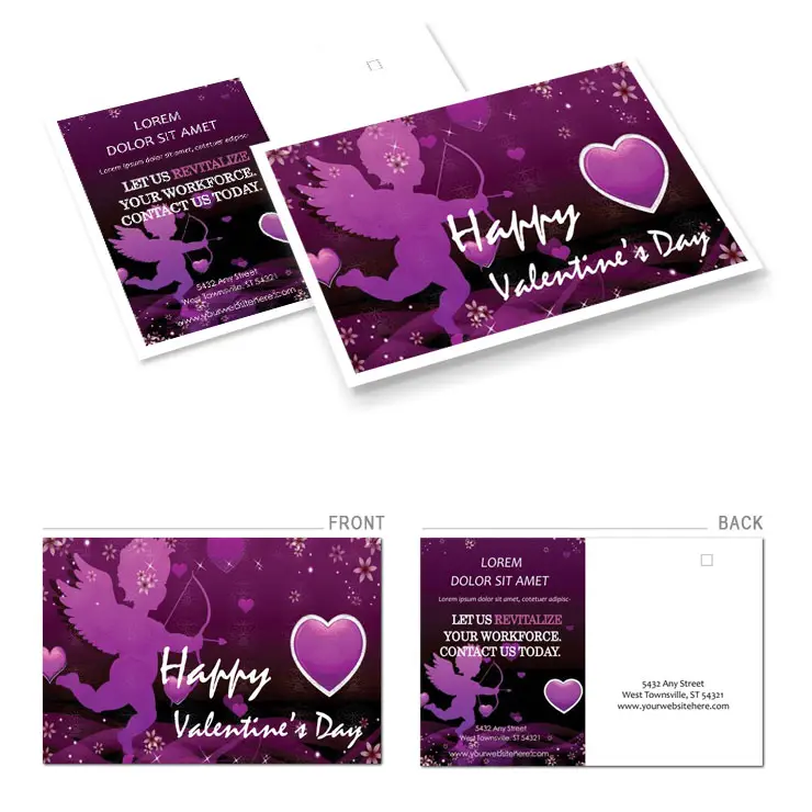 Valentine Postcards template