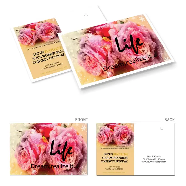 Roses Postcards template