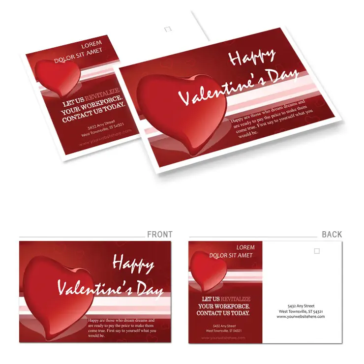 Valentine: Heart of Love Postcards template
