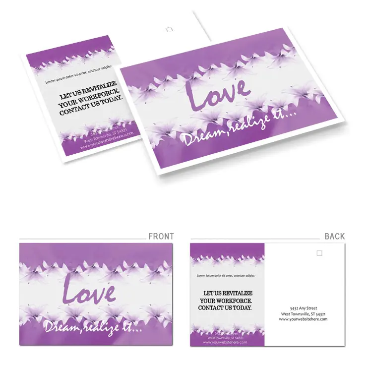 Little Lily Postcards template