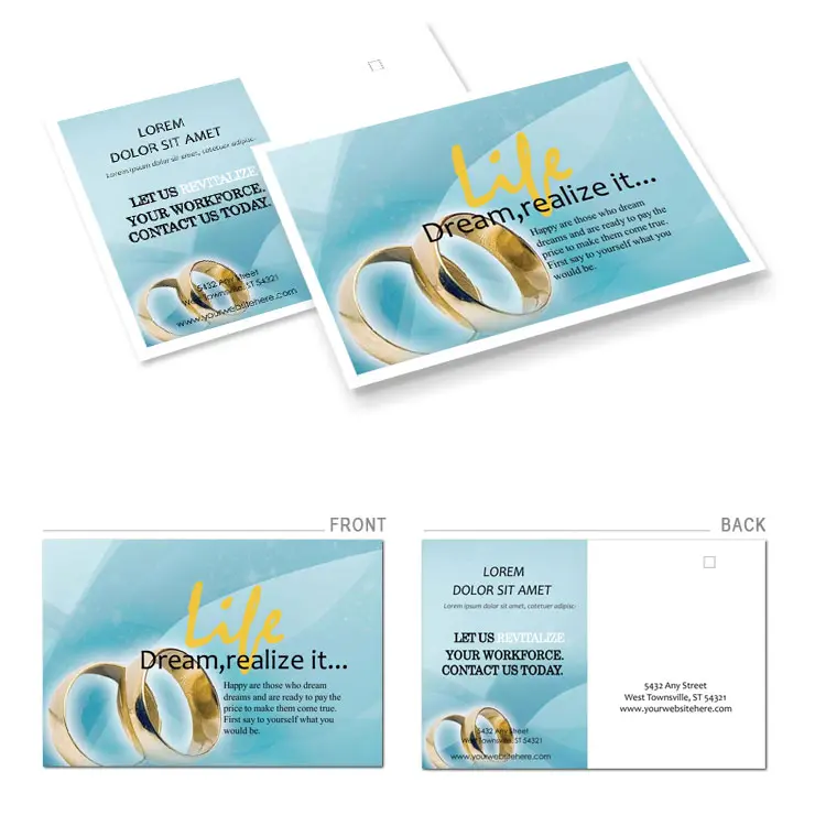 Engagement Ring Postcards template