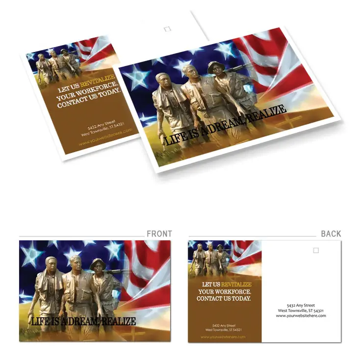 Memorial Day USA Postcards template