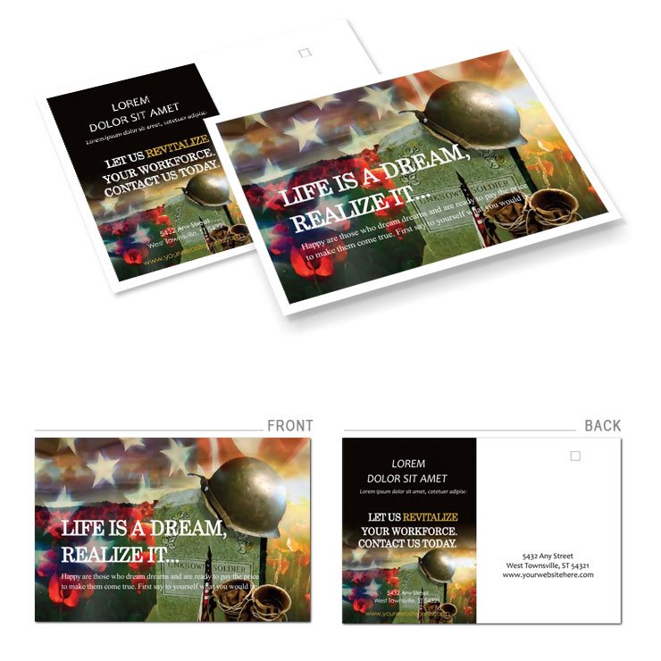 Unknown Soldier Grave Postcards template