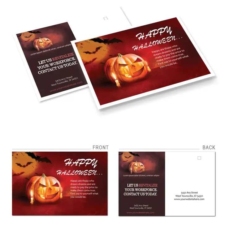 Murderous Pumpkin Postcards template