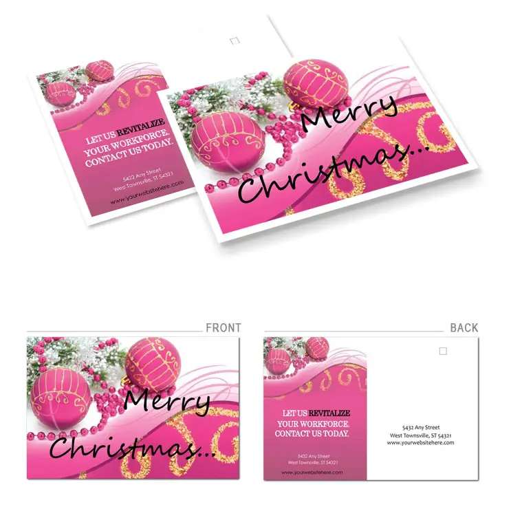 Decorations for Christmas Postcards templates