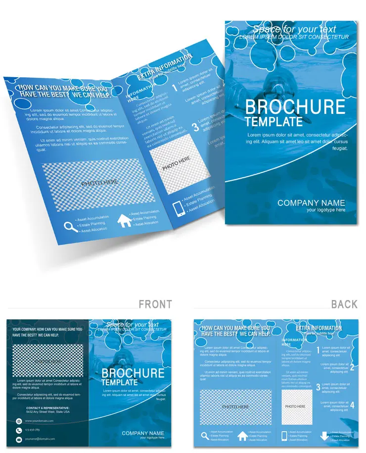 Friendly dolphins Brochure template