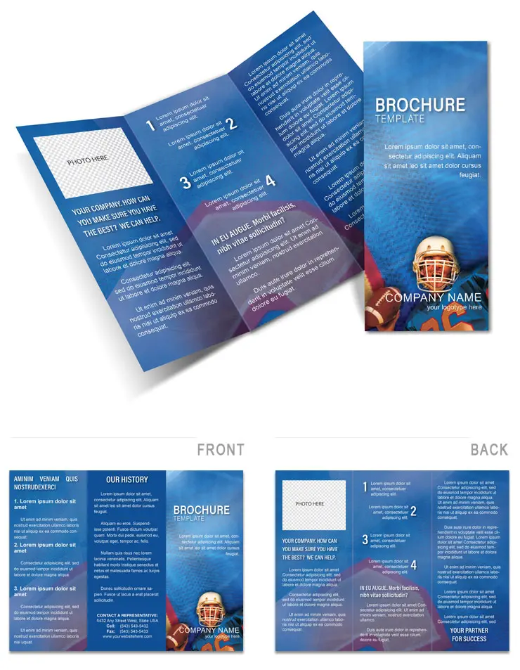 American Football Brochure Templates for Print Designs