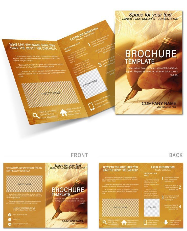 Sign financial documents Brochures templates