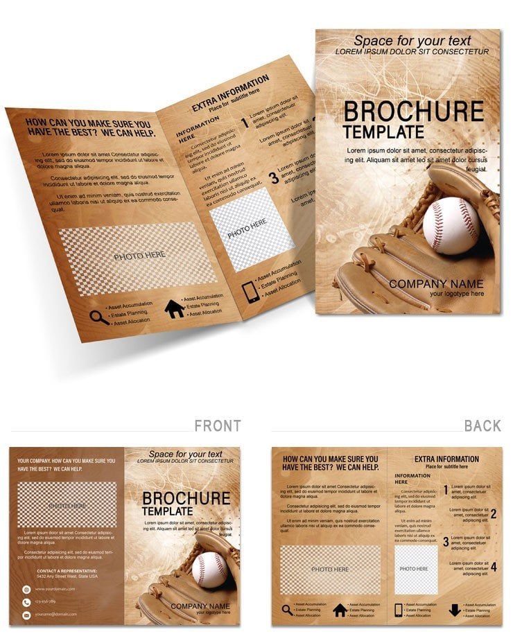 Baseball glove Brochure templates