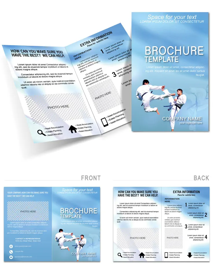 Taekwondo training Brochure templates