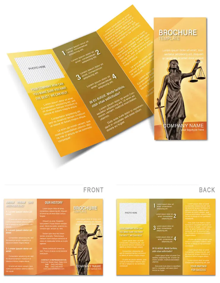 Law justice Brochure Template