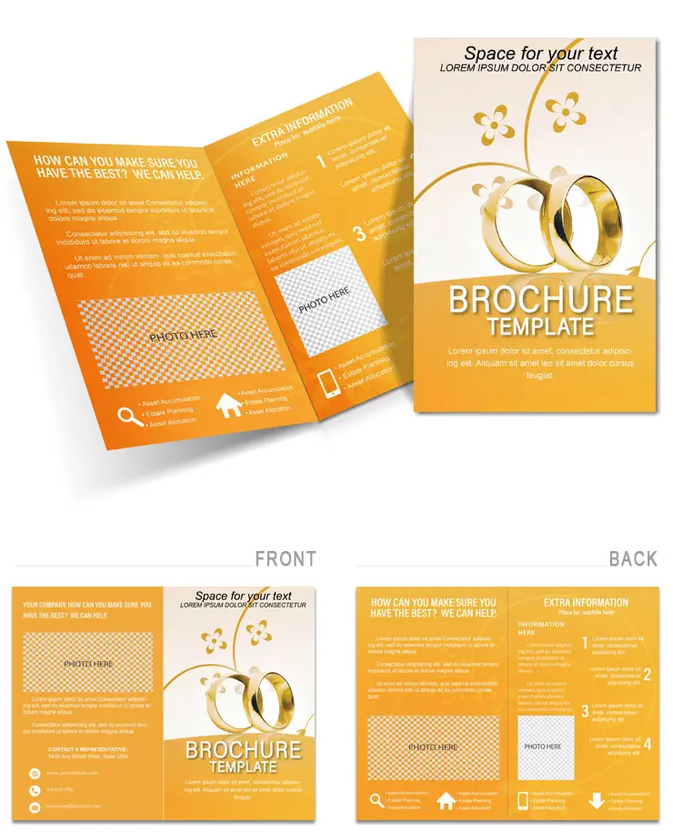 Gold Engagement Rings Brochure templates