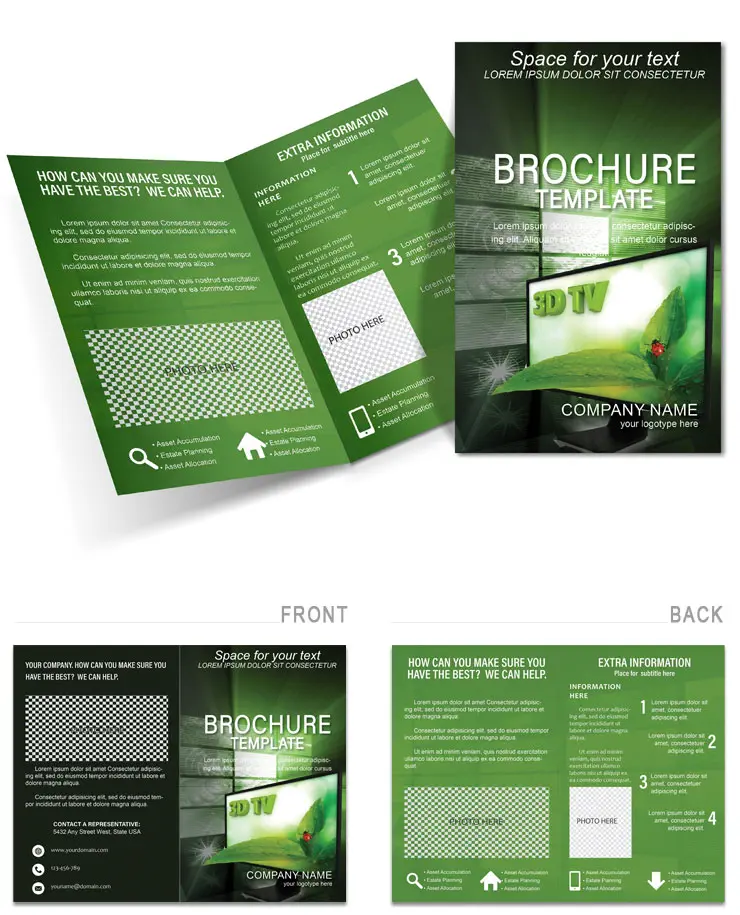 3D TV Brochure Template: Design, Print, Download