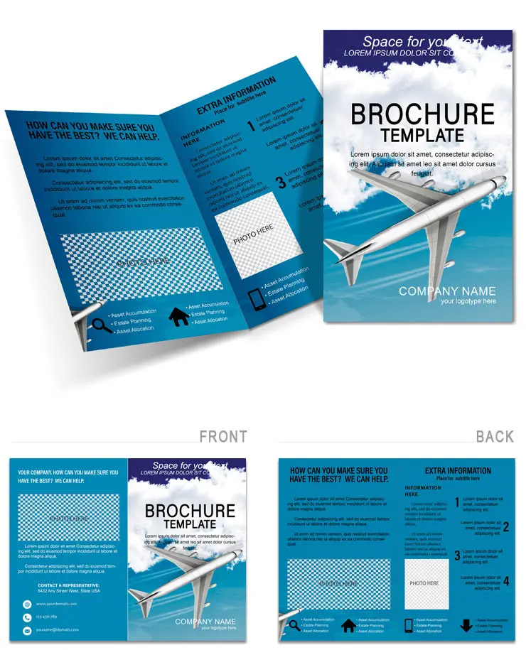 Airline Backgrounds for Brochures and Flyers