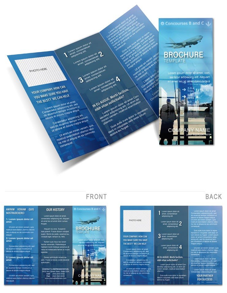 Airport and Passengers Brochure Template