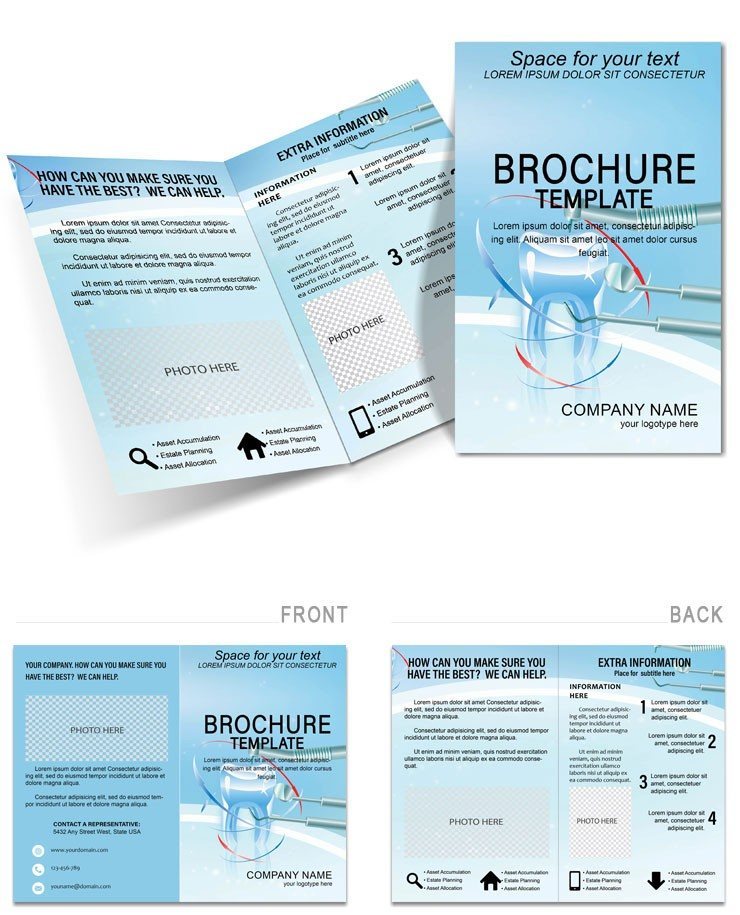 Dental Clinic: Tools and tooth Brochure Template