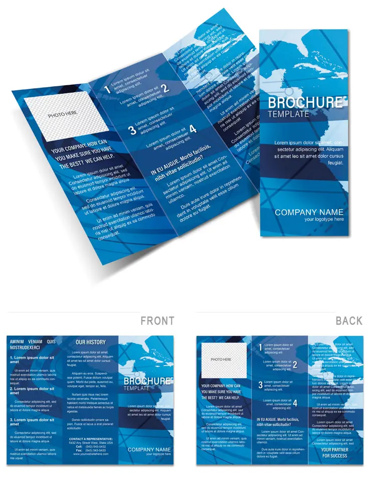 Flow Around Continent Brochure template