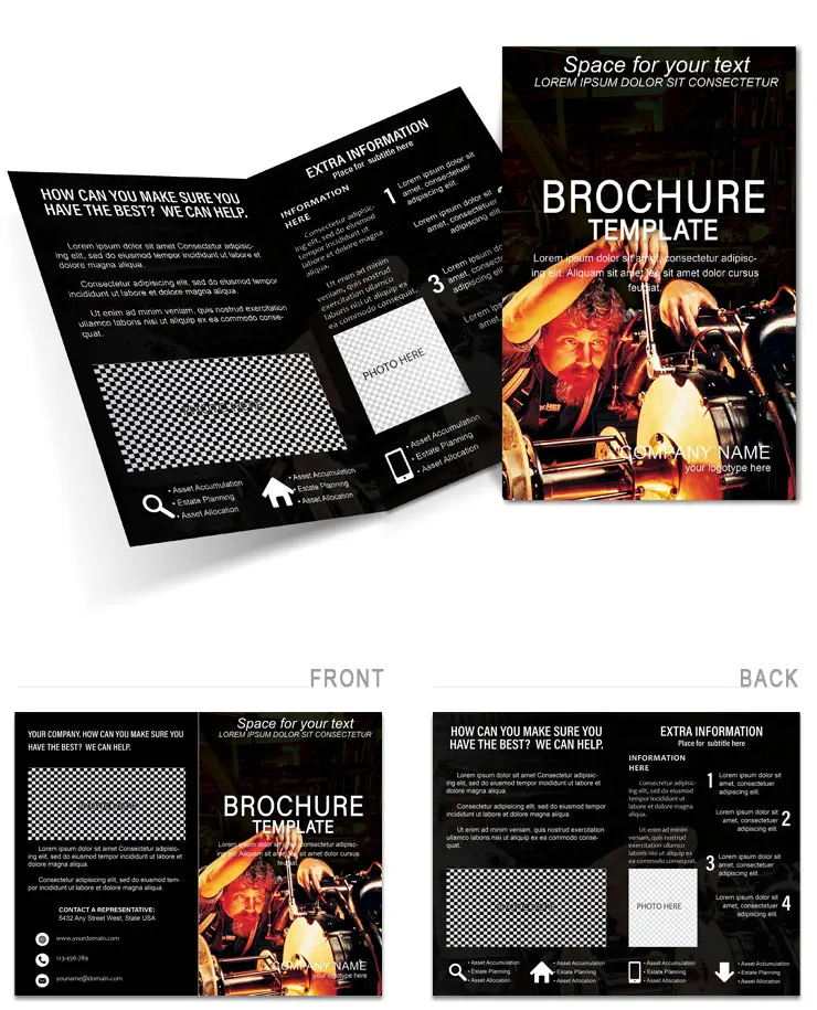 Mechanic at work Brochure template