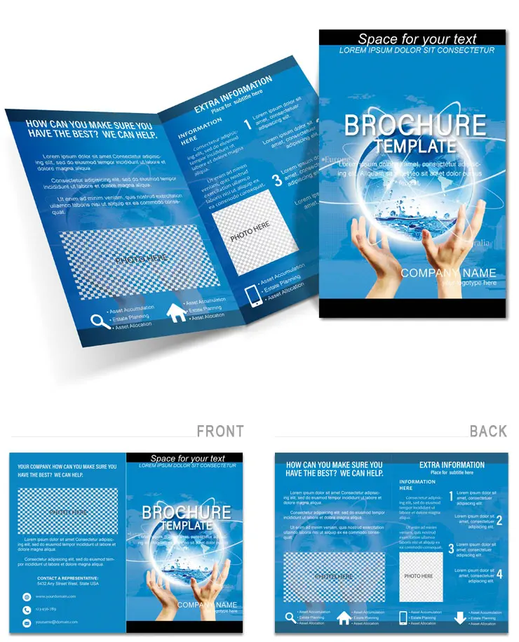 World in Hands Brochure Template | Download, Design, Print