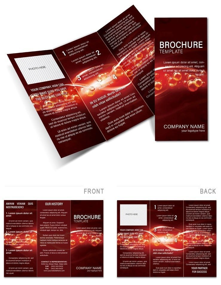 Bubbles in the Flow Brochure template