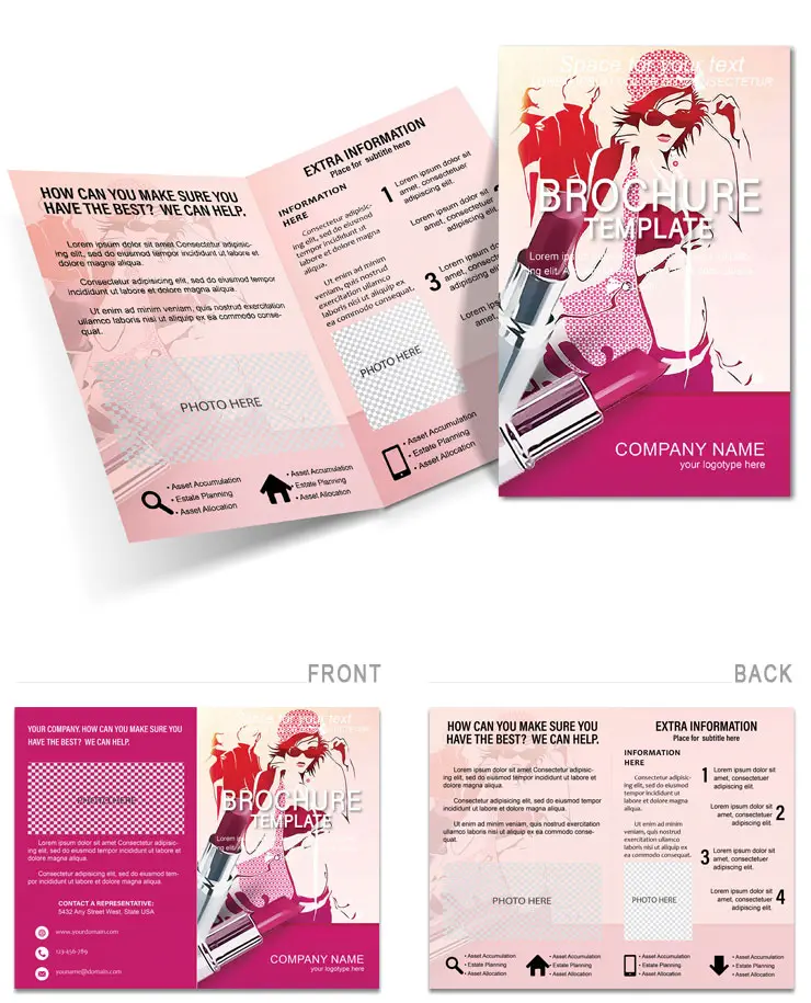 Fashion and Lipstick Brochure template